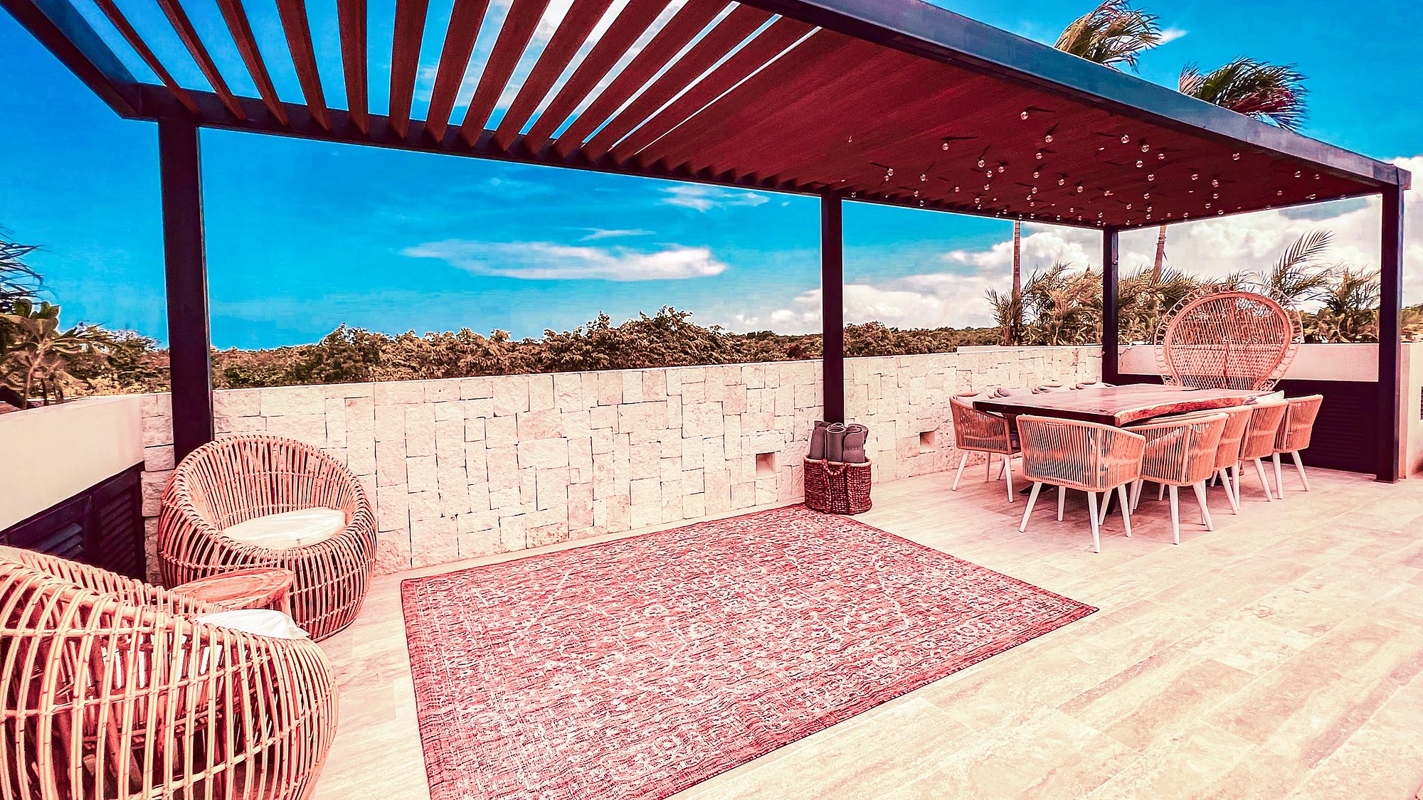 Comedor pérgola — Focus Tulum